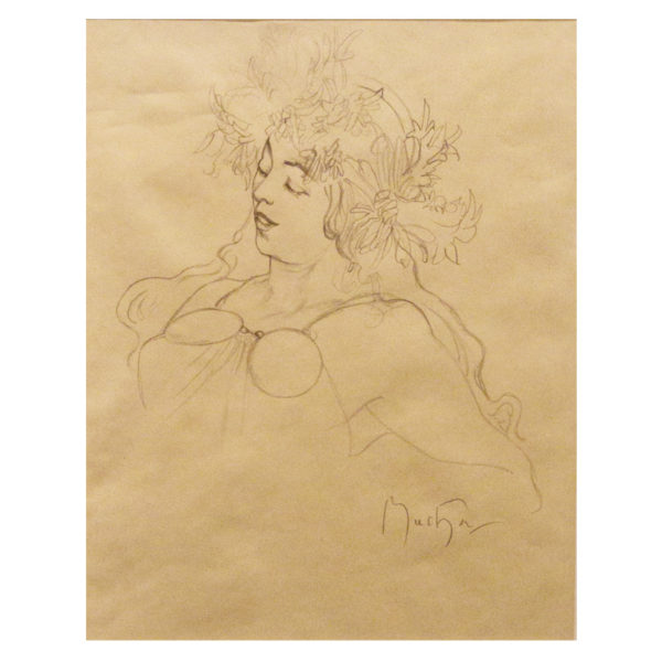 Alfons Mucha - Portrait eines Mädchens