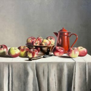 FRANK BEUSTER - Äpfel mit roter Kanne
