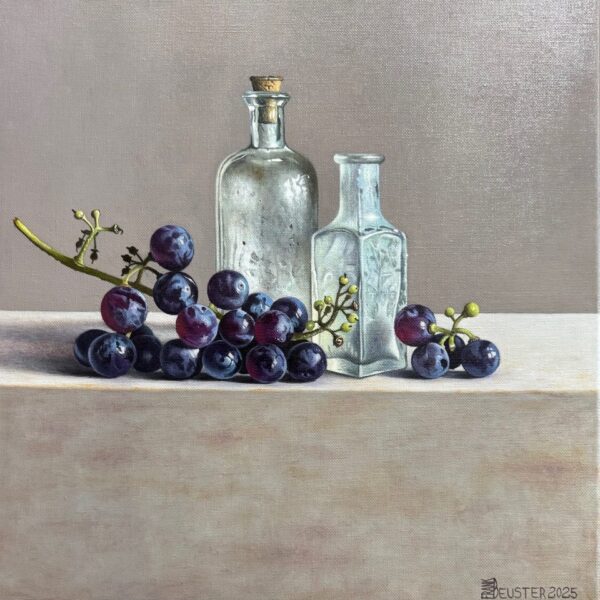 Frank Beuster – „Weintrauben mit Flaschen“