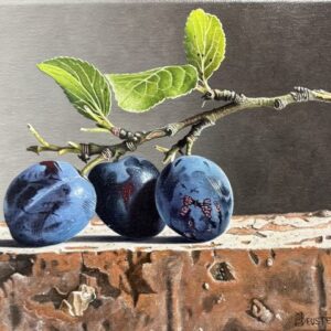 Frank Beuster – „Pflaumen auf altem Ziegel“